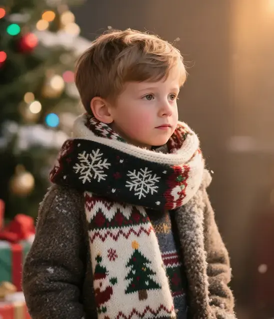 Changhua Scarf Knitting Machine to Baby Christmas Scarf