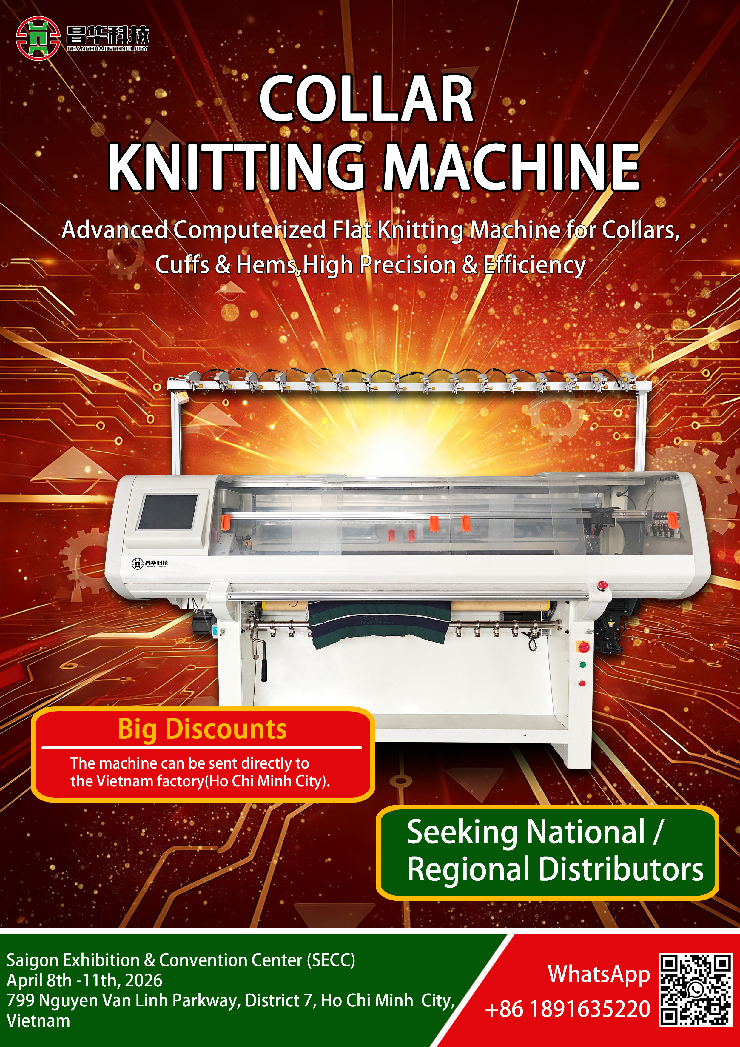 Collar Knitting Machine To Vietnam